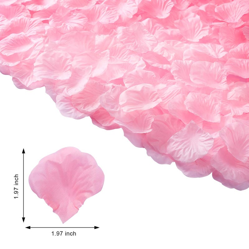 BESKIT 3000 PCS Pink Artificial Silk Rose Petals for Romantic Night, Wedding, Party, Anniversary Flower Decorations - Image 2
